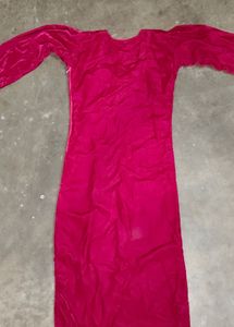 Elegant Red Velvet Dress