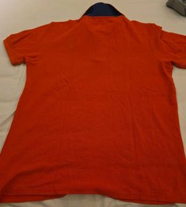 Orange Polo Shirt with Logo