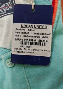 Urban United Men’s Striped Polo T-Shirt | XL
