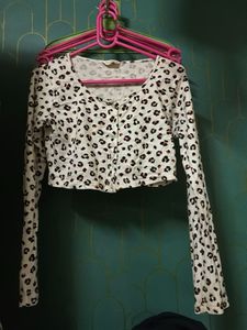 Leopard Print Cropped Top