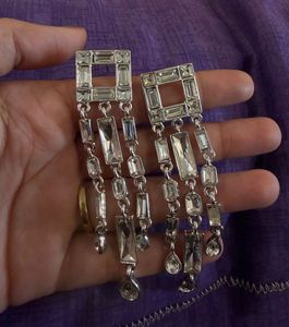 ZARA Sparkling Crystal Drop Earrings