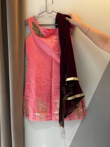 Pink Kurti, Sharara& Dupatta