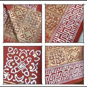 fancy Rust Kurta salwar Set &amp; Intricate Gold Pr