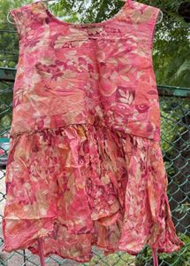 Floral Print Peplum suit Set