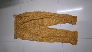 Retro Yellow Patterned Lounge Pants