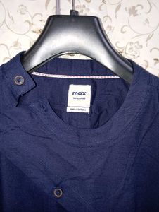 Max Stylish Men's Navy Blue Kurta