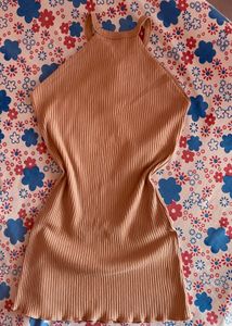 Ribbed Halter Neck Dress