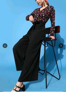 Women elevated black bottom jumpsuit