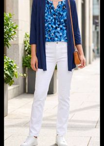 Blue Tie-Dye Top with Cardigan