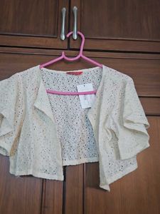 Lace Flared Sleeve Shrug