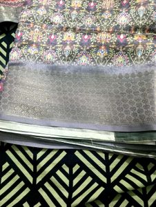 Elegant Printed Saree with Blouse
