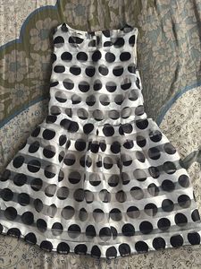 Chic Polka Dot Sheer Overlay Dress