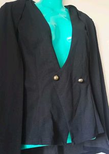 Stylish Black Blazer Cape good condition