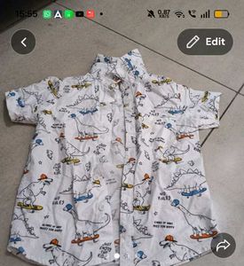 Kids Dinosaur Skateboard Shirt( baby hug 3-4 years