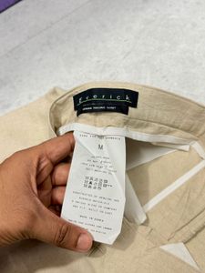Classic Linen Beige Trousers Pant