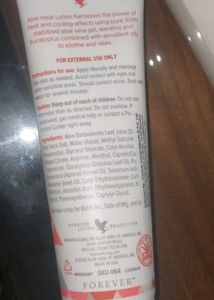 Forever Aloe Heat Lotion
