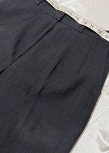 Classic Black Pinstripe Trousers