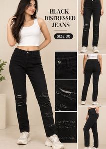 Black Distressed Jeans