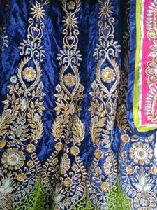 Embroidered Lehenga Saree Set