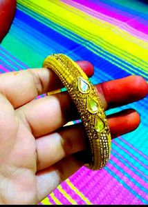Sparkling Gold Bangles with Embellishments