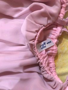 Elegant Pink Ruched Gown