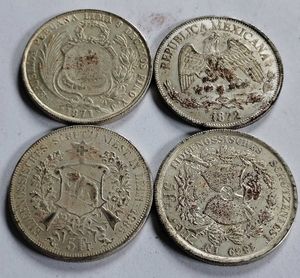 Vintage Silver Coins Replica Collection 4pcs Combo