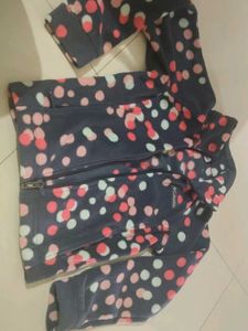 Cute Polka Dot Fleece Jacket