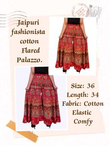 jaipuri fashionista cotton flared Palazzo