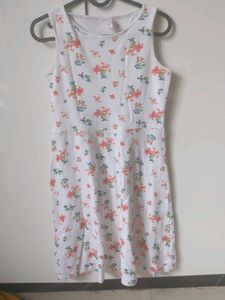 Cute Floral Sleeveless Dress