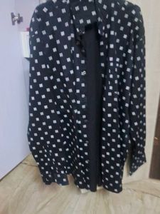 Men's Black Printed Shirt 3xl