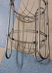 Vintage Metal Wire Fruit Basket Stand