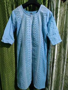Elegant Blue Embroidered Kurta Set