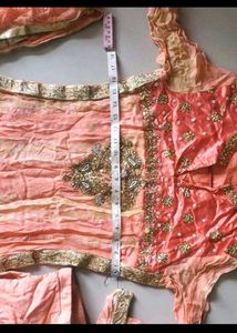 Embellished Peach Kurta set