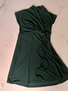 Emerald Green Wrap Dress