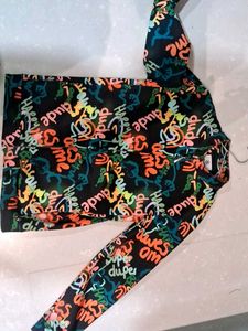 boys Graffiti Print Bomber Jacket