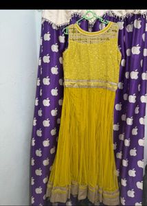 Yellow Sequinned Lehenga Choli Set