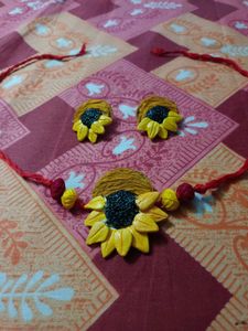 Sunflower Necklace &amp; Earrings Set