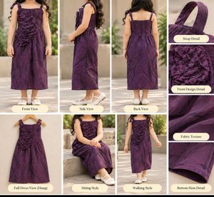Purple Embellished Party Dress
