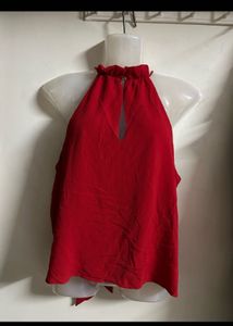 Chic Red Halter Neck Top