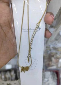 Gold 'L' Initial Layered Necklace