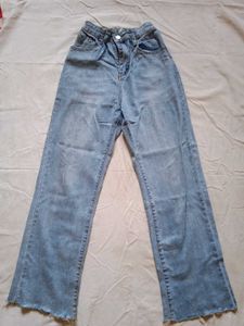 Light Wash Wide Leg Jeans