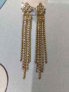 Dazzling Gold Tassel Earrings