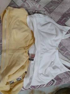 Comfortable Non Paded Bras (Nude & White)