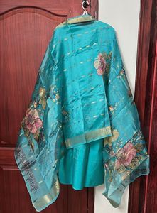 New Teal Kurta Set with Dupatta