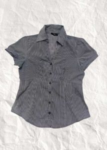 Fitted Button-Up Blouse