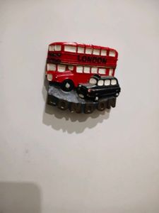 London Double Decker Bus & Taxi Magnet