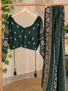 Elegant Green Lehenga Choli Set