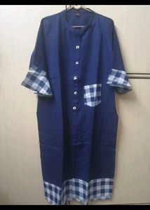 Blue Checkered Kurta