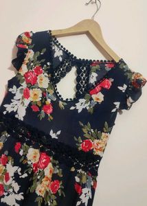 Multi Floral Print Maxi Dress For 36 Bust