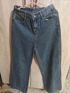 Imported Blue Cropped Denim Jeans